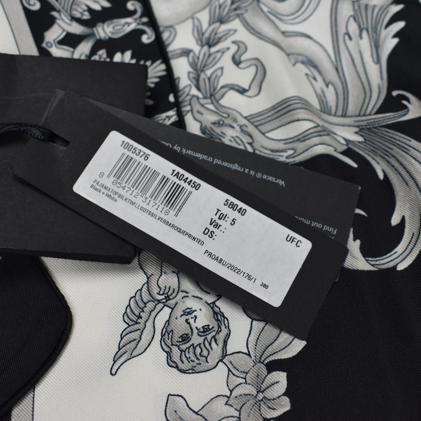 Versace - Black / Silver Barocco Print Silk Shirt