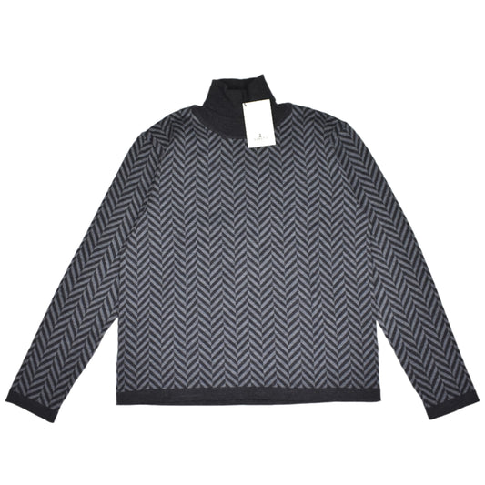 Barena Herringbone Knit Turtleneck Sweater