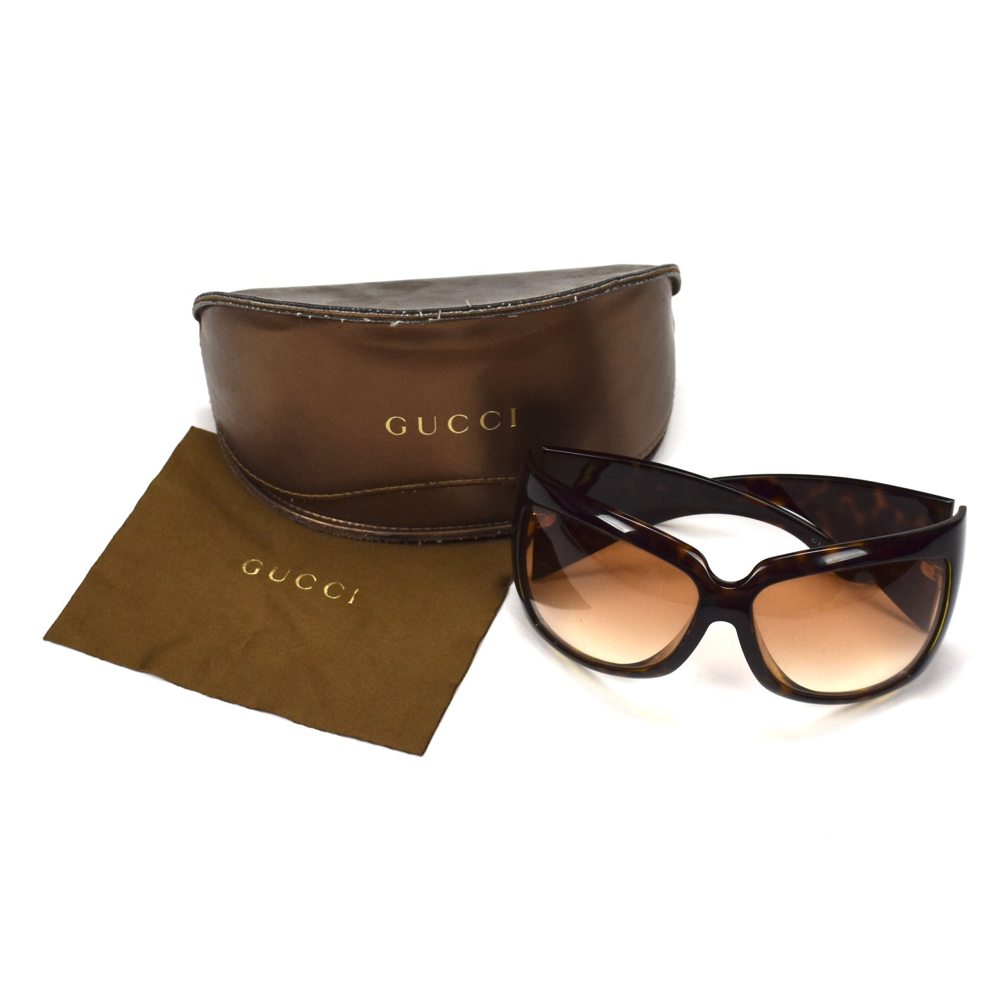 Gucci - GG2961/S Oversized Shield Sunglasses (Tortoise)