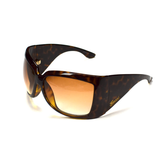 Gucci - GG2961/S Oversized Shield Sunglasses (Tortoise)