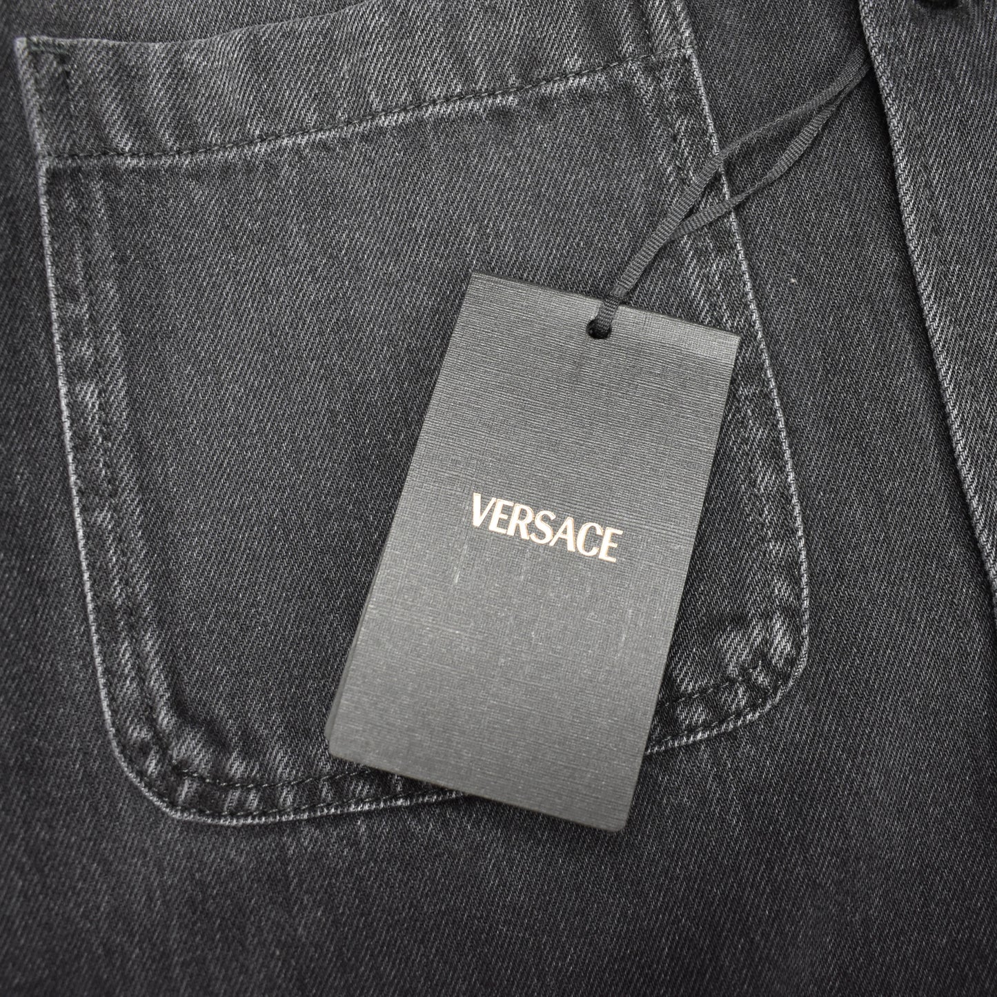 Versace - Black Medusa Logo Denim Jacket