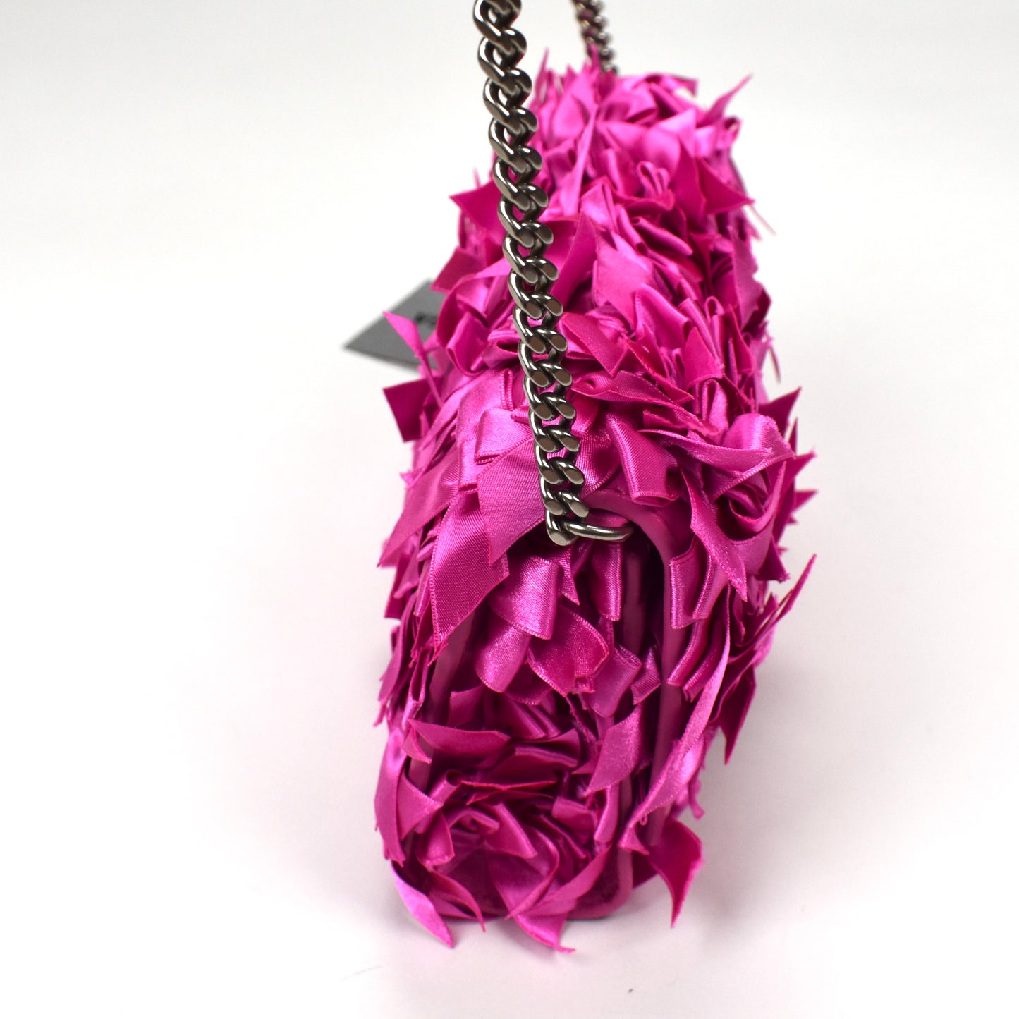 Balenciaga - Satin Bows Wallet on Chain Hourglass Bag (Magenta)