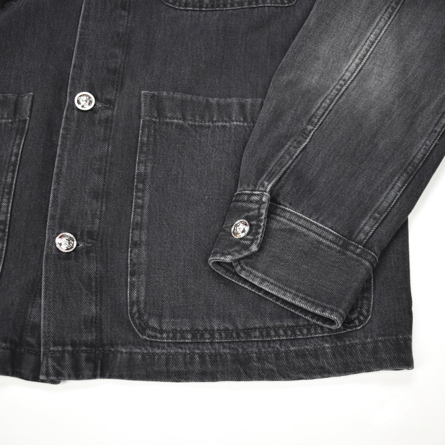 Versace - Black Medusa Logo Denim Jacket