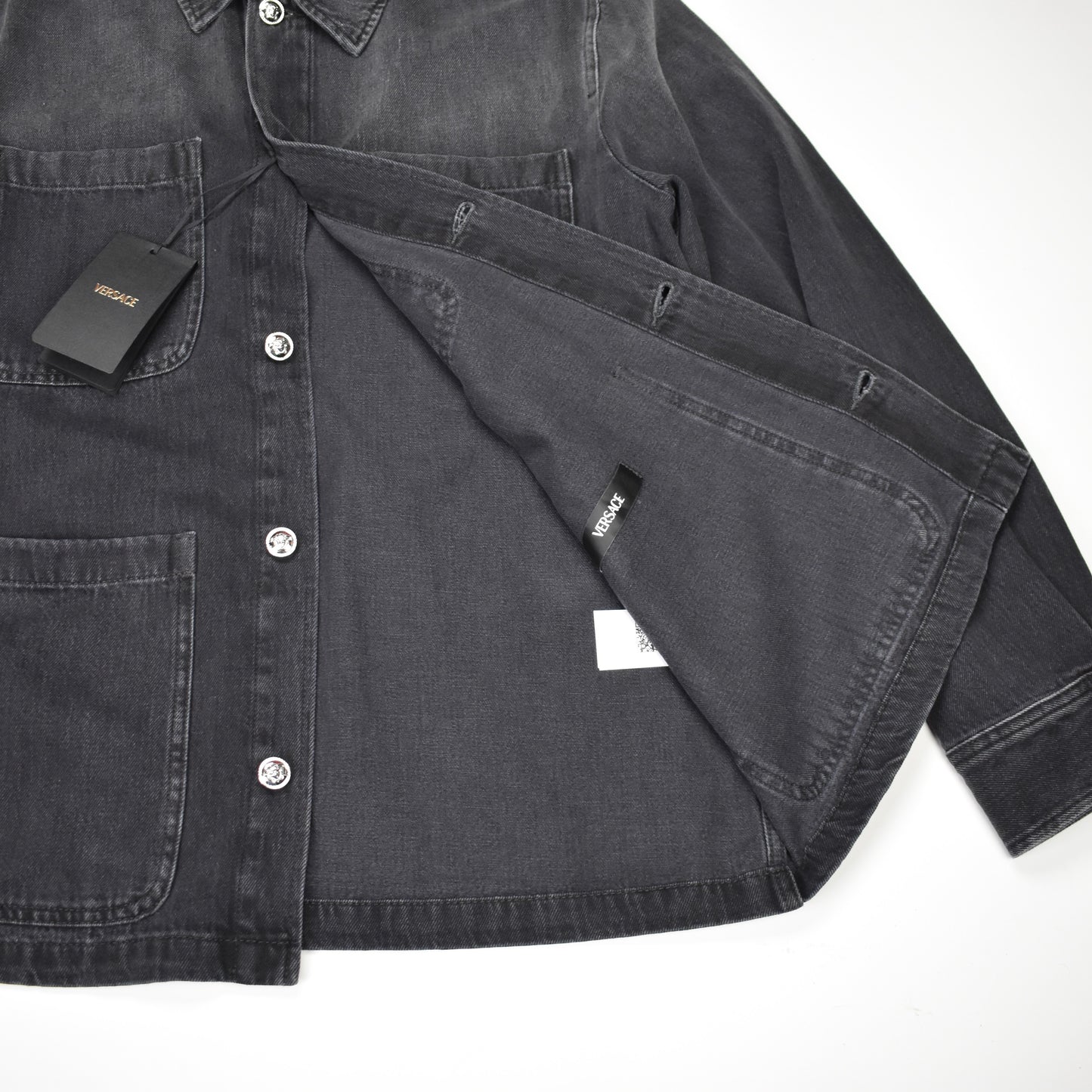 Versace - Black Medusa Logo Denim Jacket