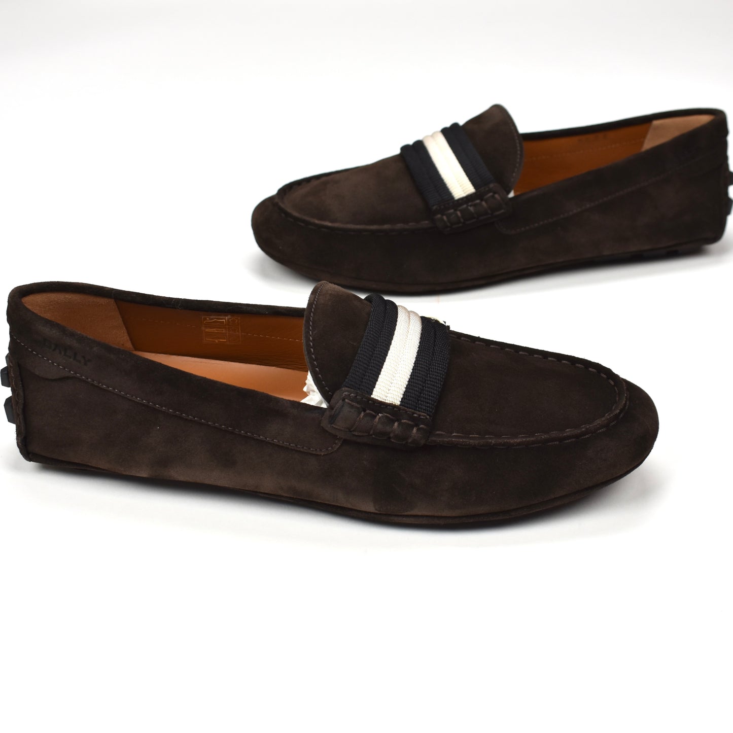 Bally - Dark Brown Suede Kansan Driving Loafers