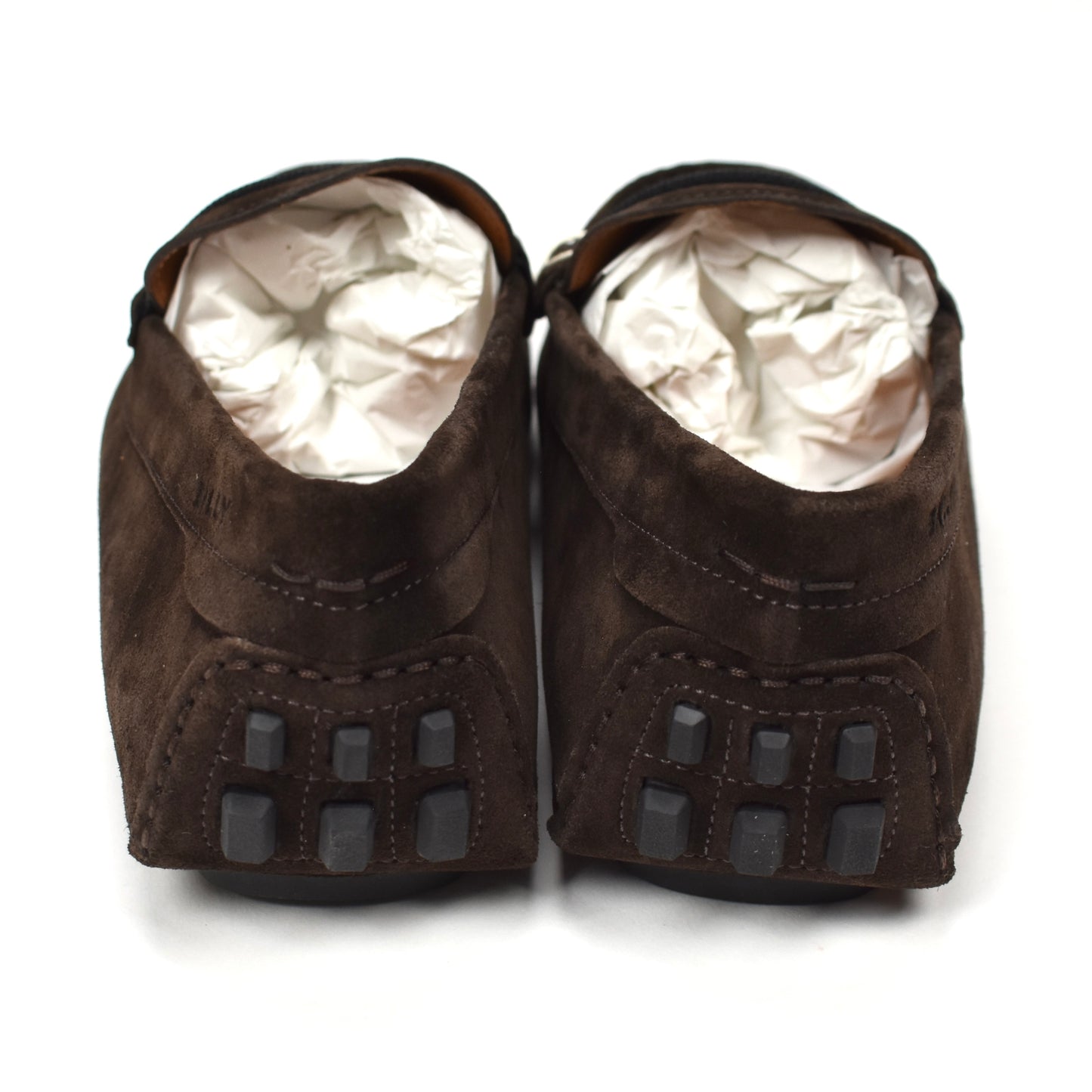 Bally - Dark Brown Suede Kansan Driving Loafers