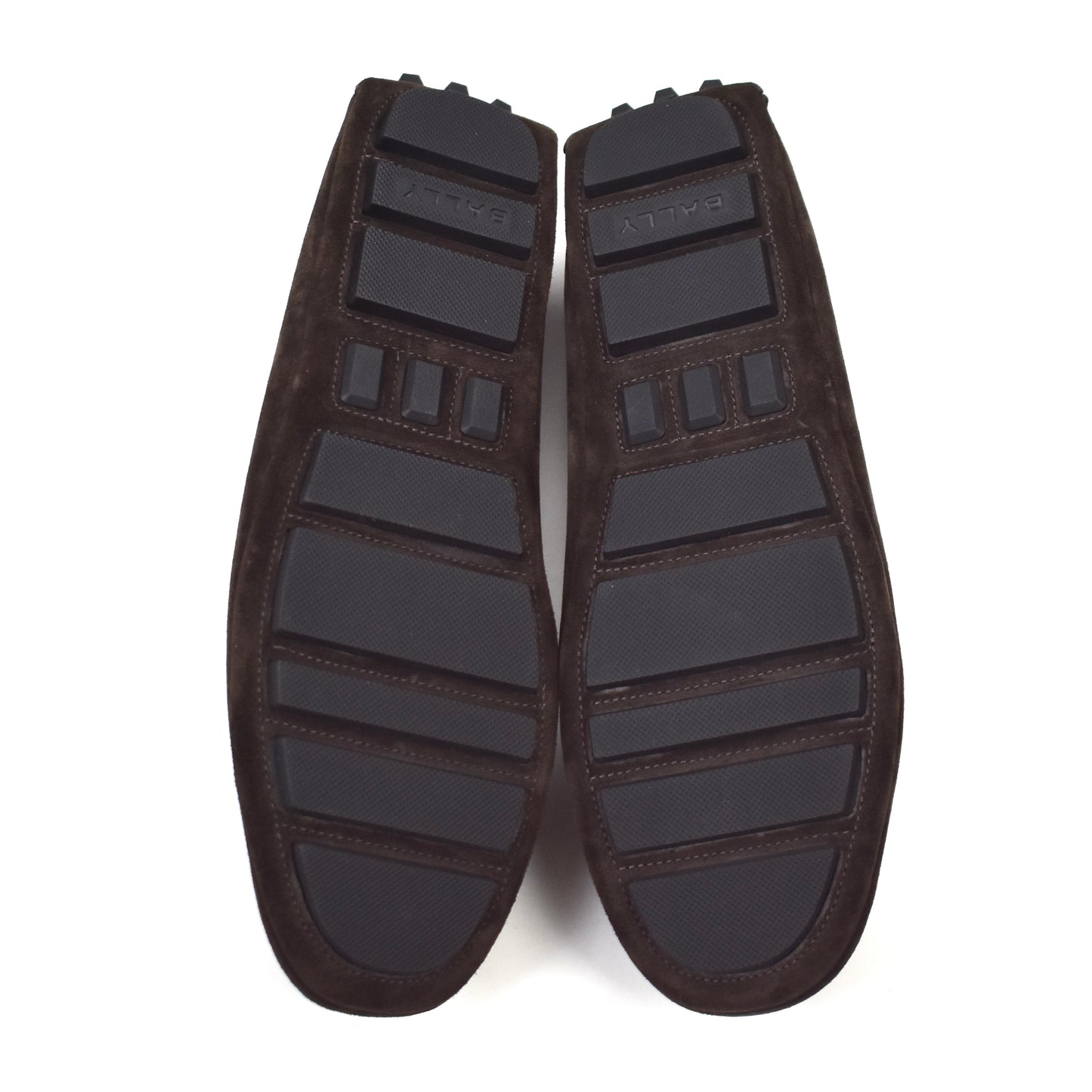 Bally - Dark Brown Suede Kansan Driving Loafers