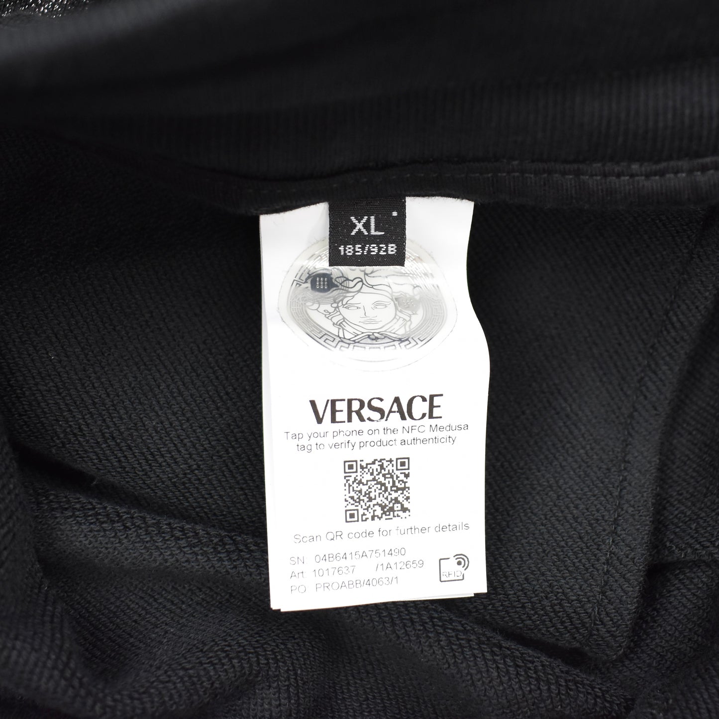 Versace - Black Metallic Baroque Trim Sweatpants