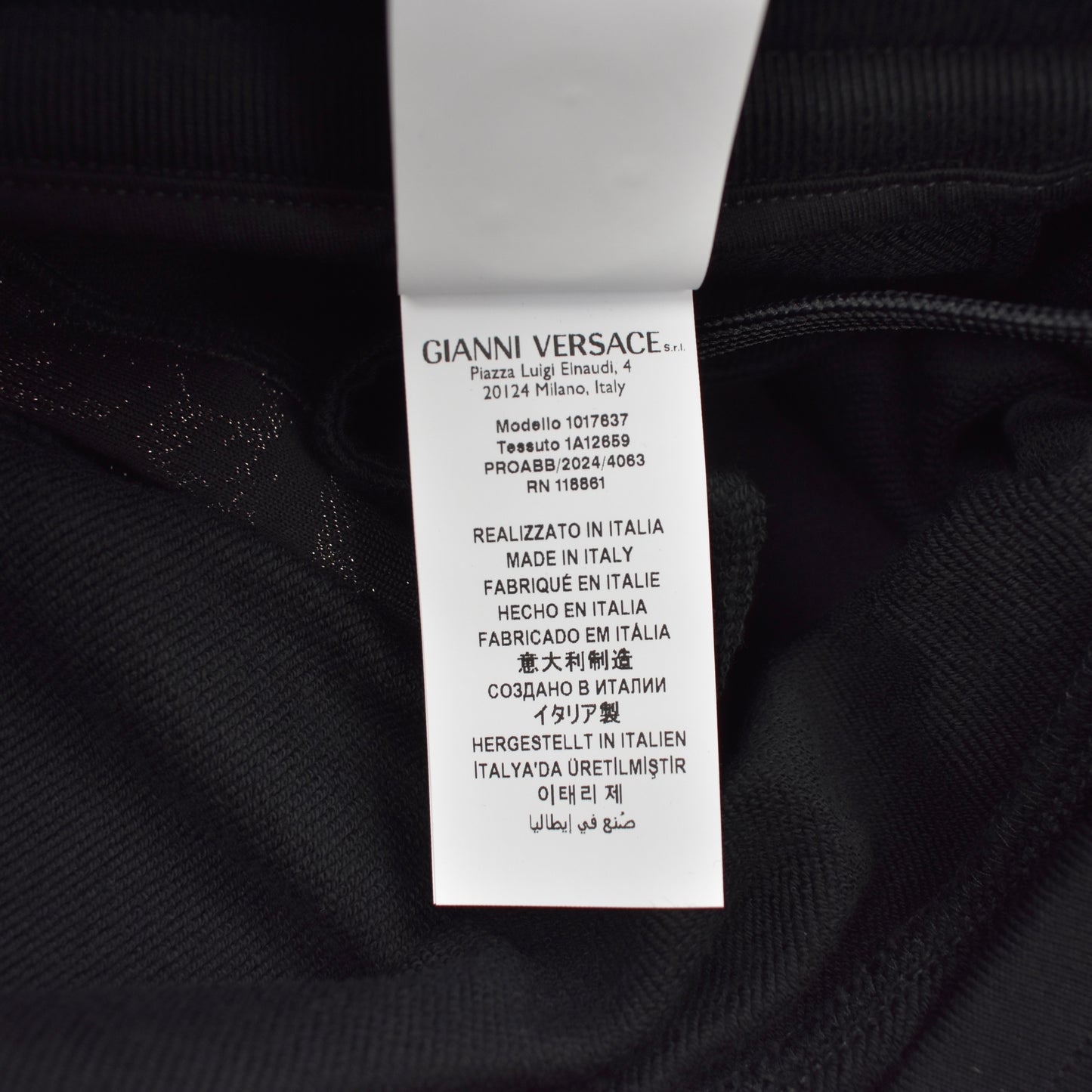 Versace - Black Metallic Baroque Trim Sweatpants