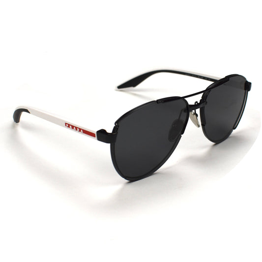 Prada - PS 51YS Aviator Sunglasses (Black/White)