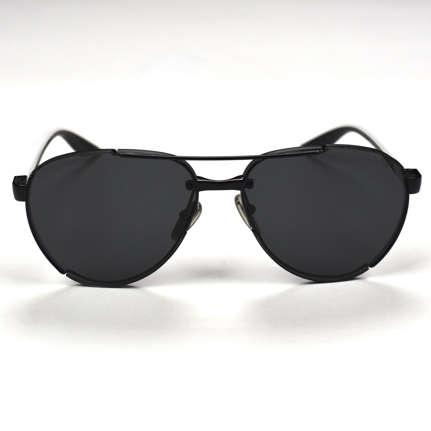 Prada - PS 51YS Aviator Sunglasses (Black/White)