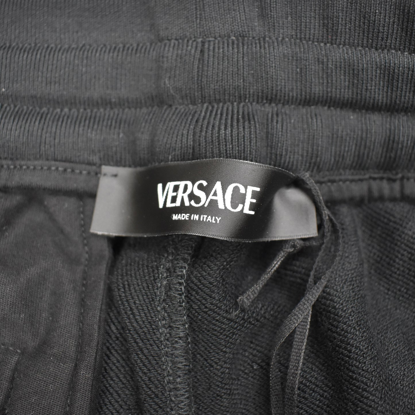 Versace - Black Metallic Baroque Trim Sweatpants