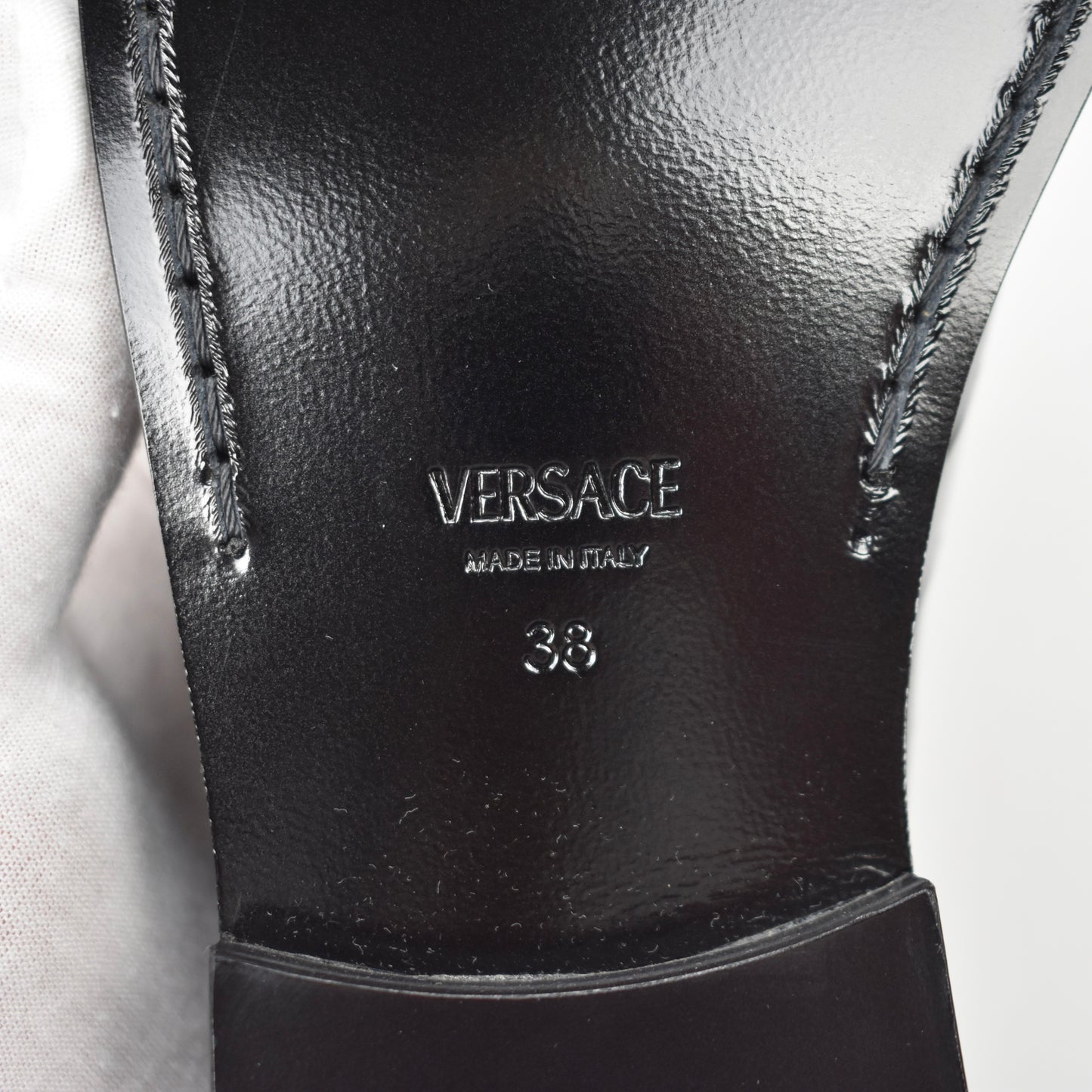 Versace - Women's Medusa '95 Black Croc Effect Loafers