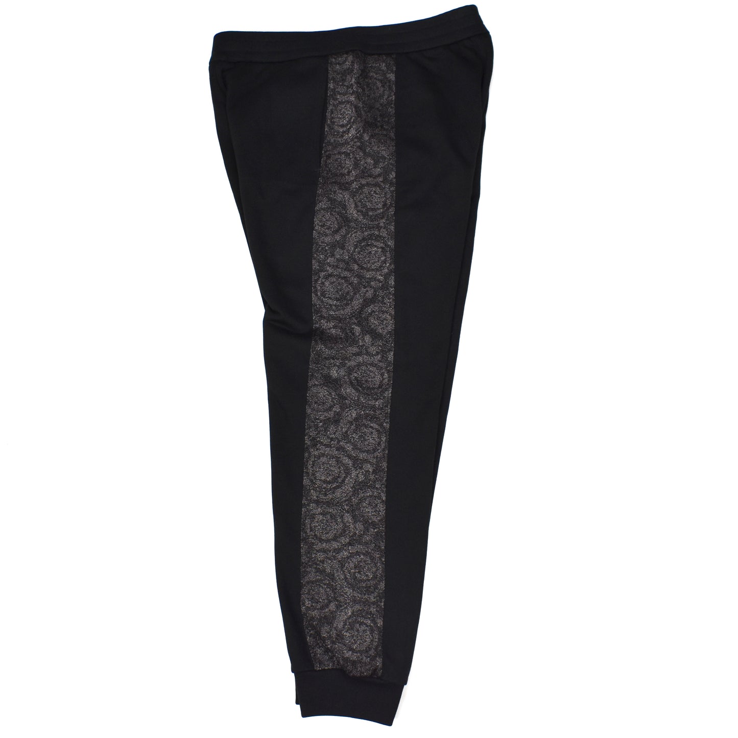 Versace - Black Metallic Baroque Trim Sweatpants