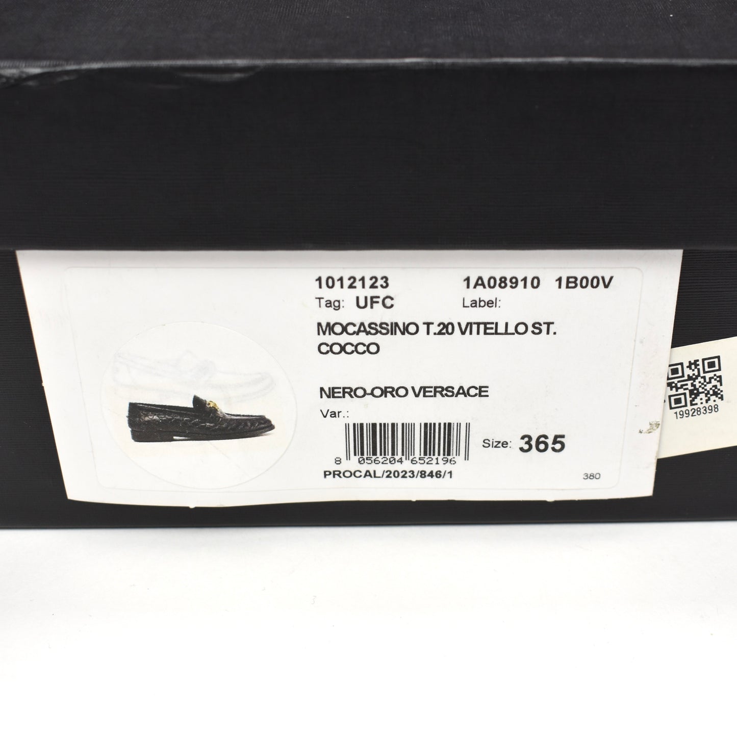 Versace - Women's Medusa '95 Black Croc Effect Loafers