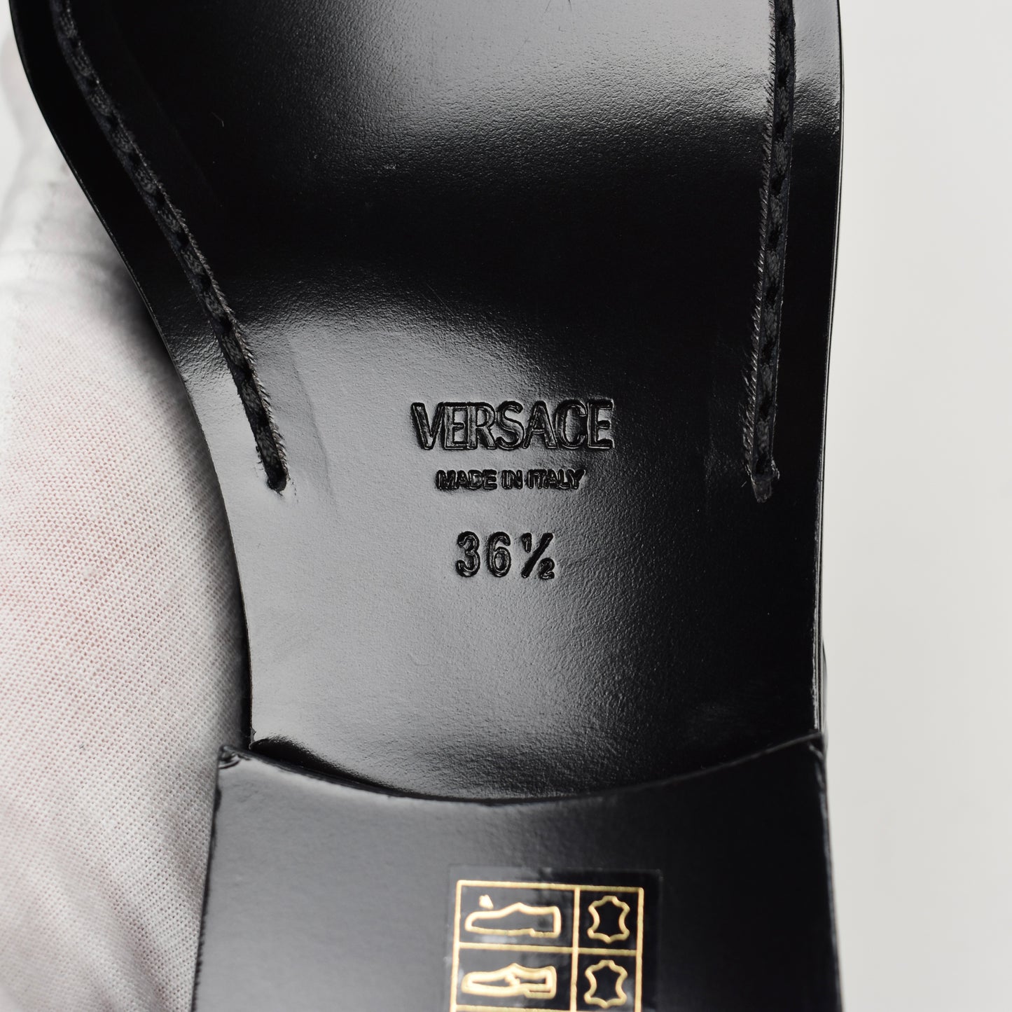 Versace - Women's Medusa '95 Black Croc Effect Loafers