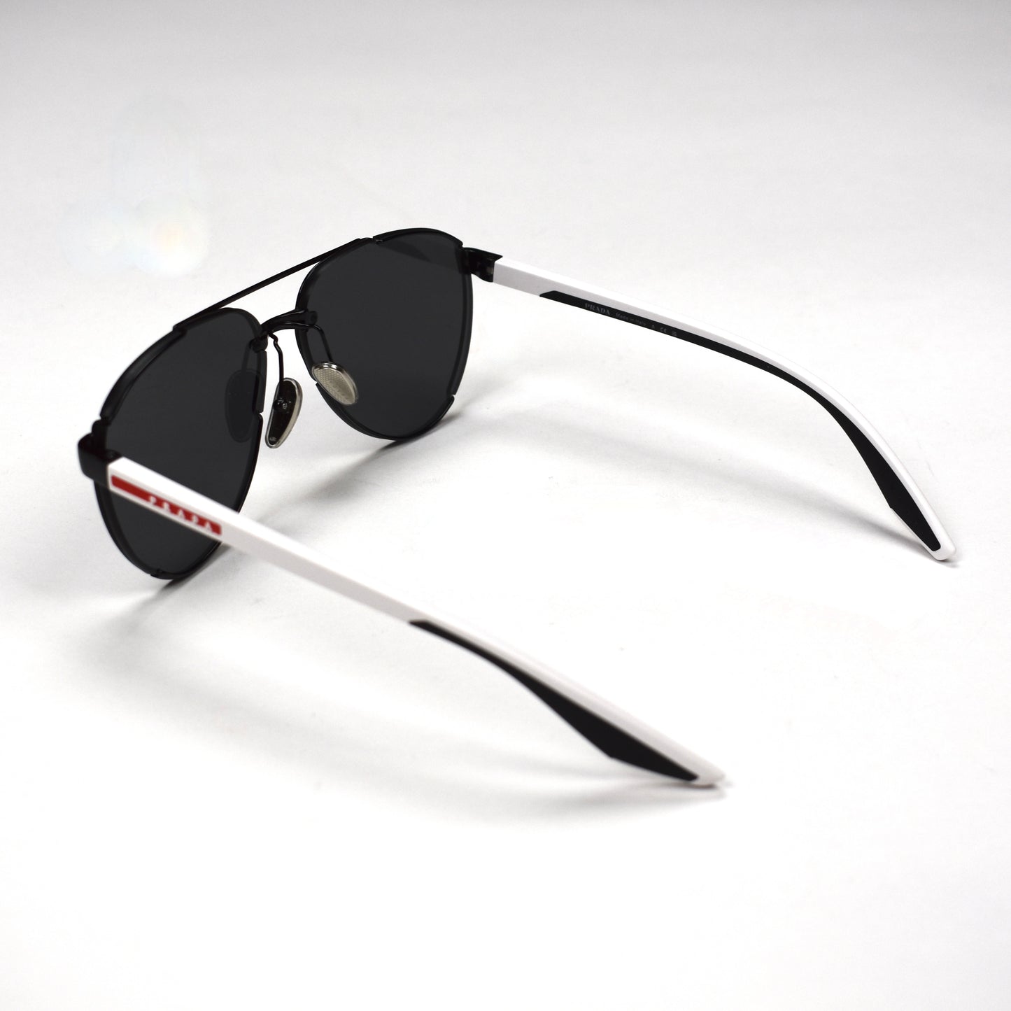 Prada - PS 51YS Aviator Sunglasses (Black/White)