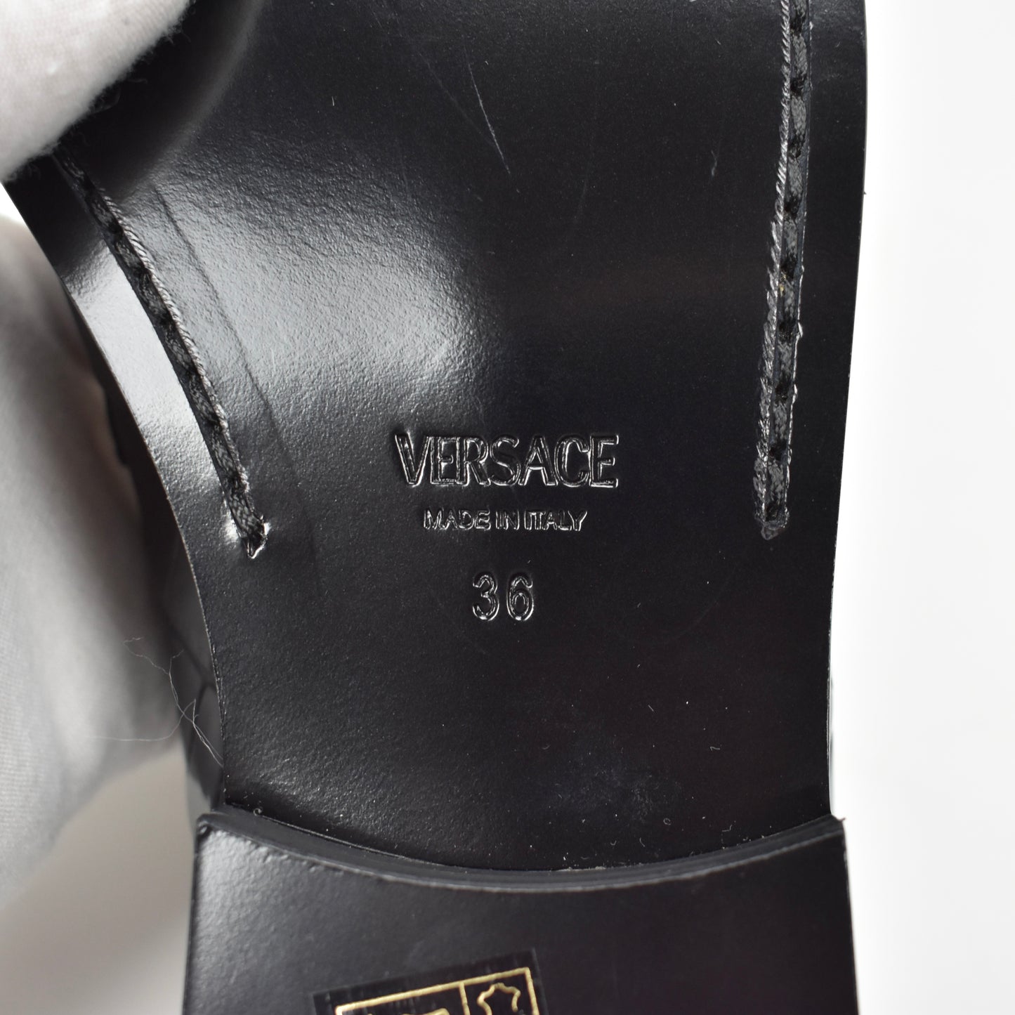 Versace - Women's Medusa '95 Black Croc Effect Loafers