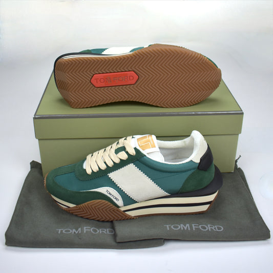 Tom Ford - Green Suede James Sneakers