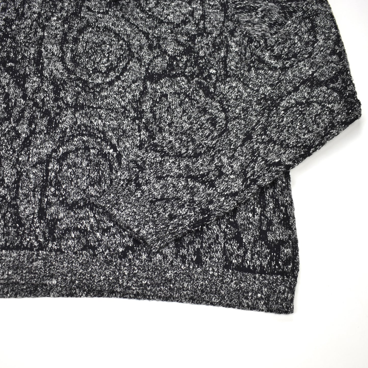 Versace - Black Baroque Knit Tweed Sweater