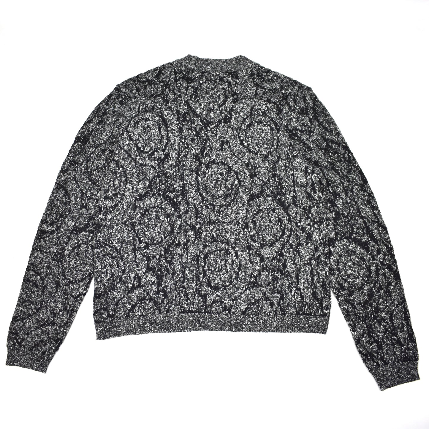 Versace - Black Baroque Knit Tweed Sweater