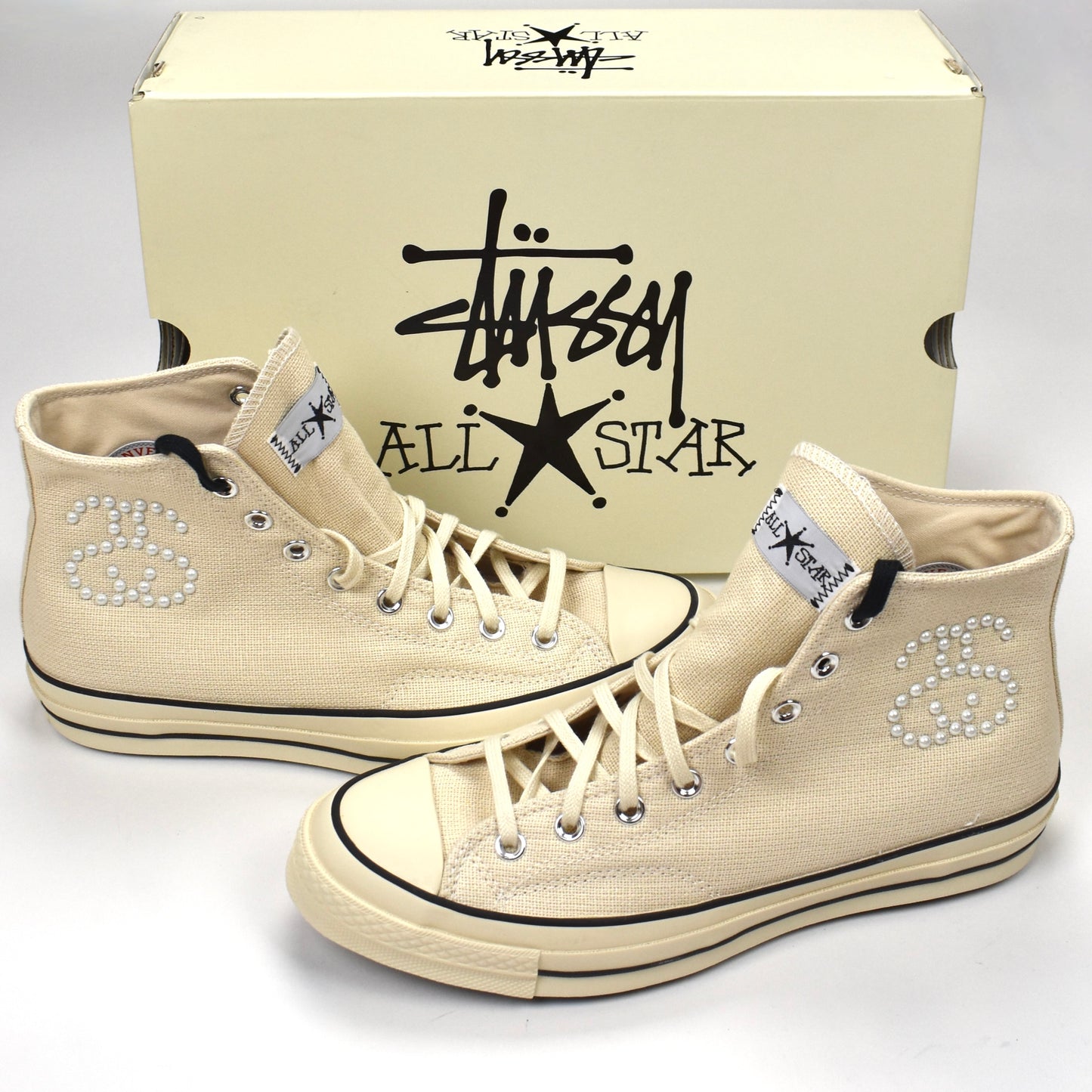 Converse x Stussy - Chuck 70 Hi Sneakers (Fossil/Pearl)
