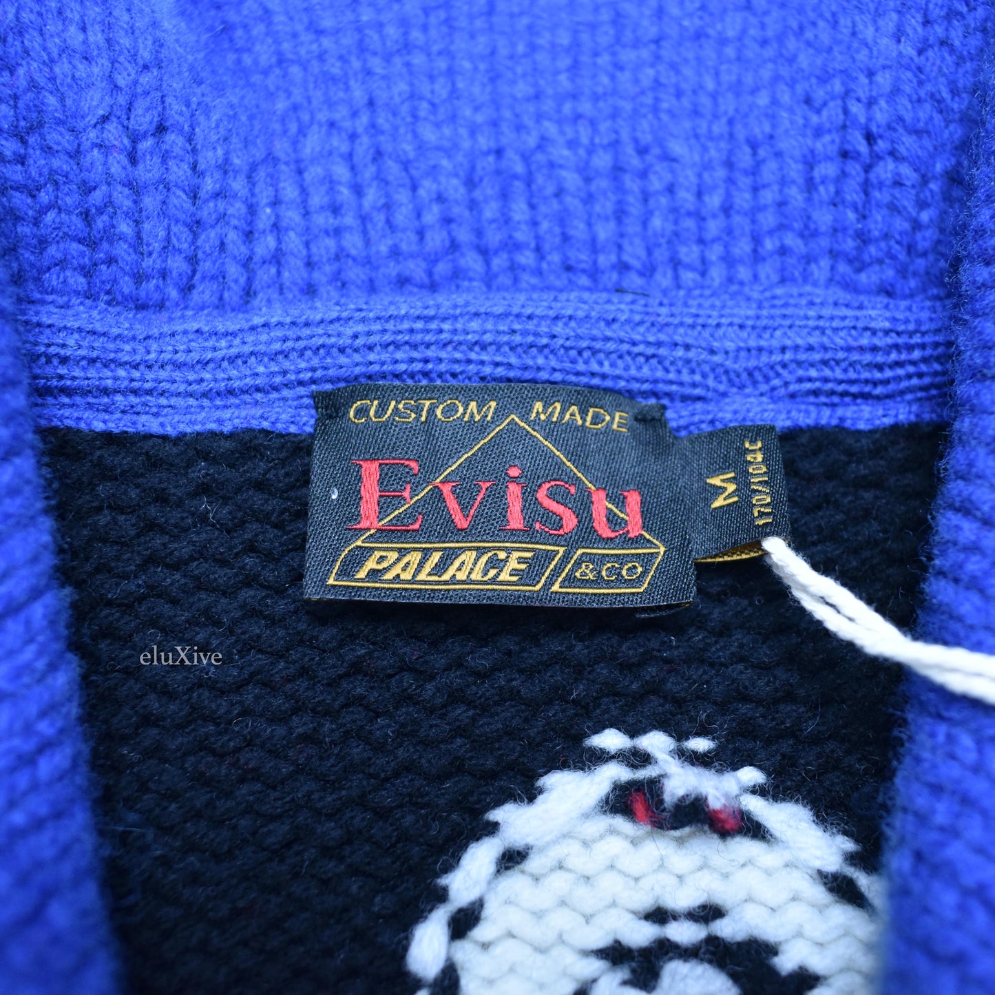 Palace x Evisu - Intarsia Knit Logo Cowichan Sweater