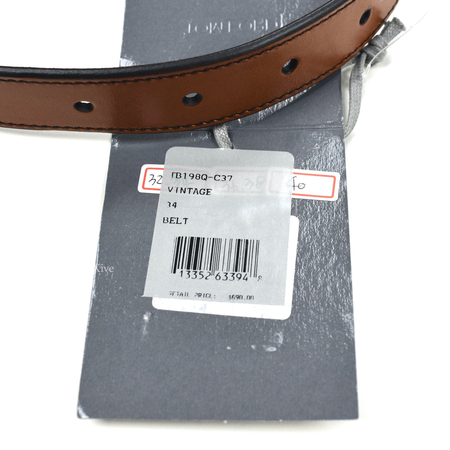 Tom Ford - Brown Vintage Leather Belt