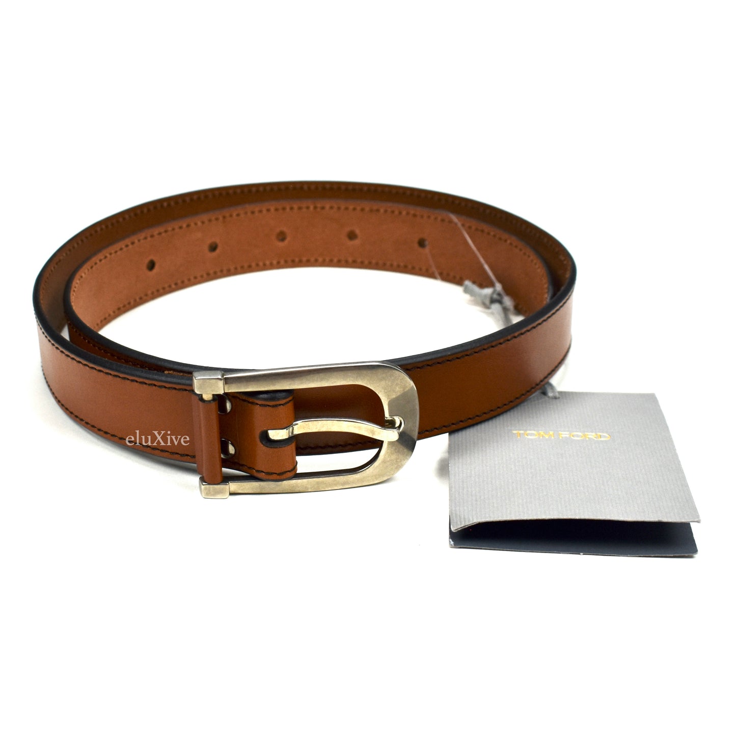 Tom Ford - Brown Vintage Leather Belt