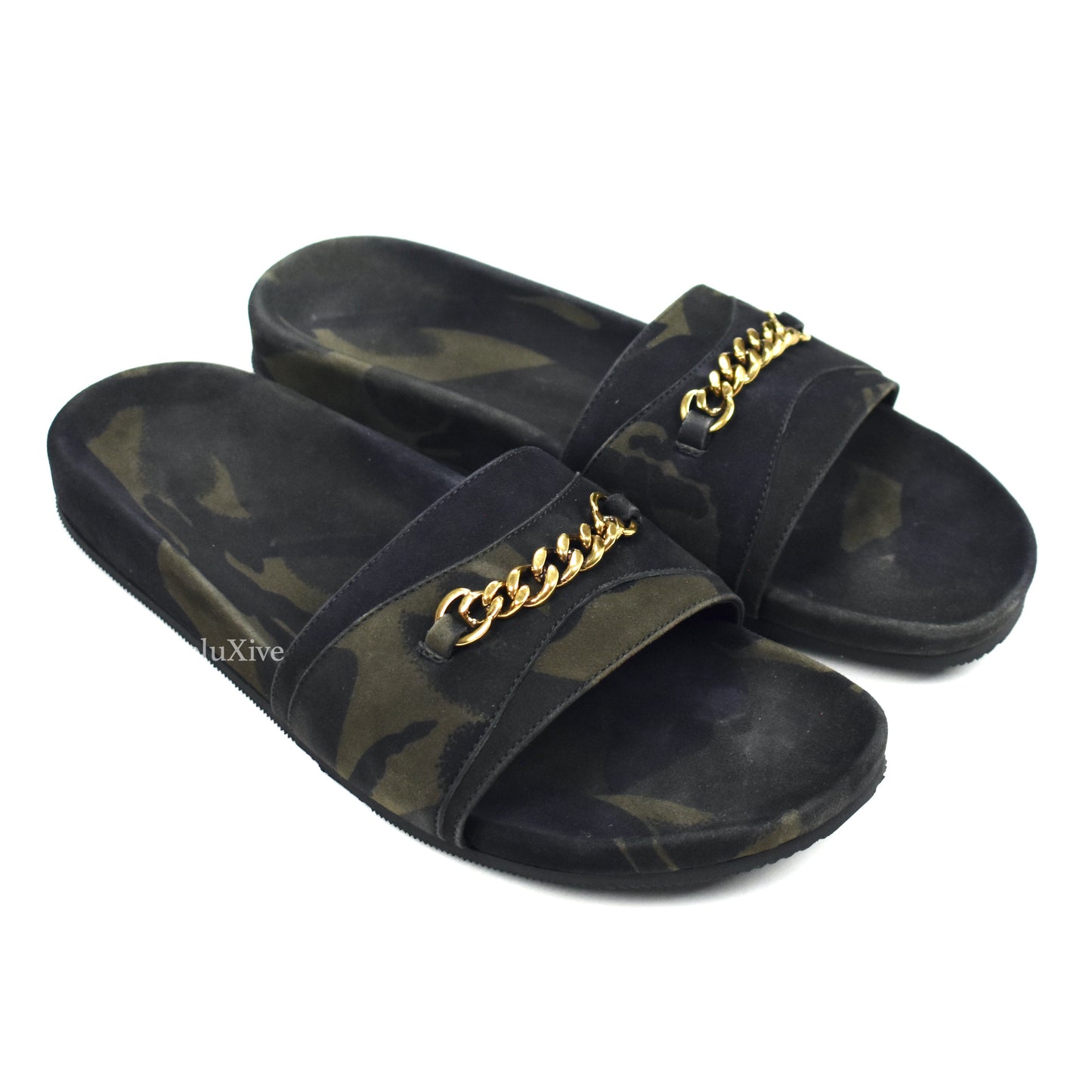 Tom Ford - Camo Suede Chain Slides