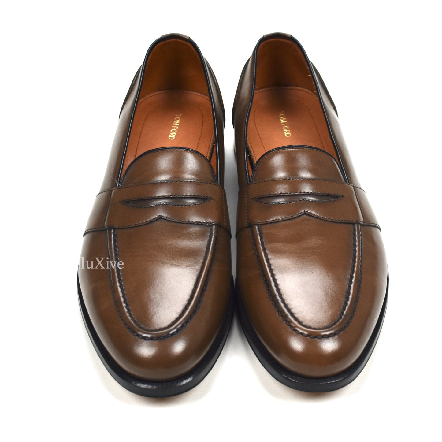 Tom Ford - Brown Calf Leather Penny Loafers