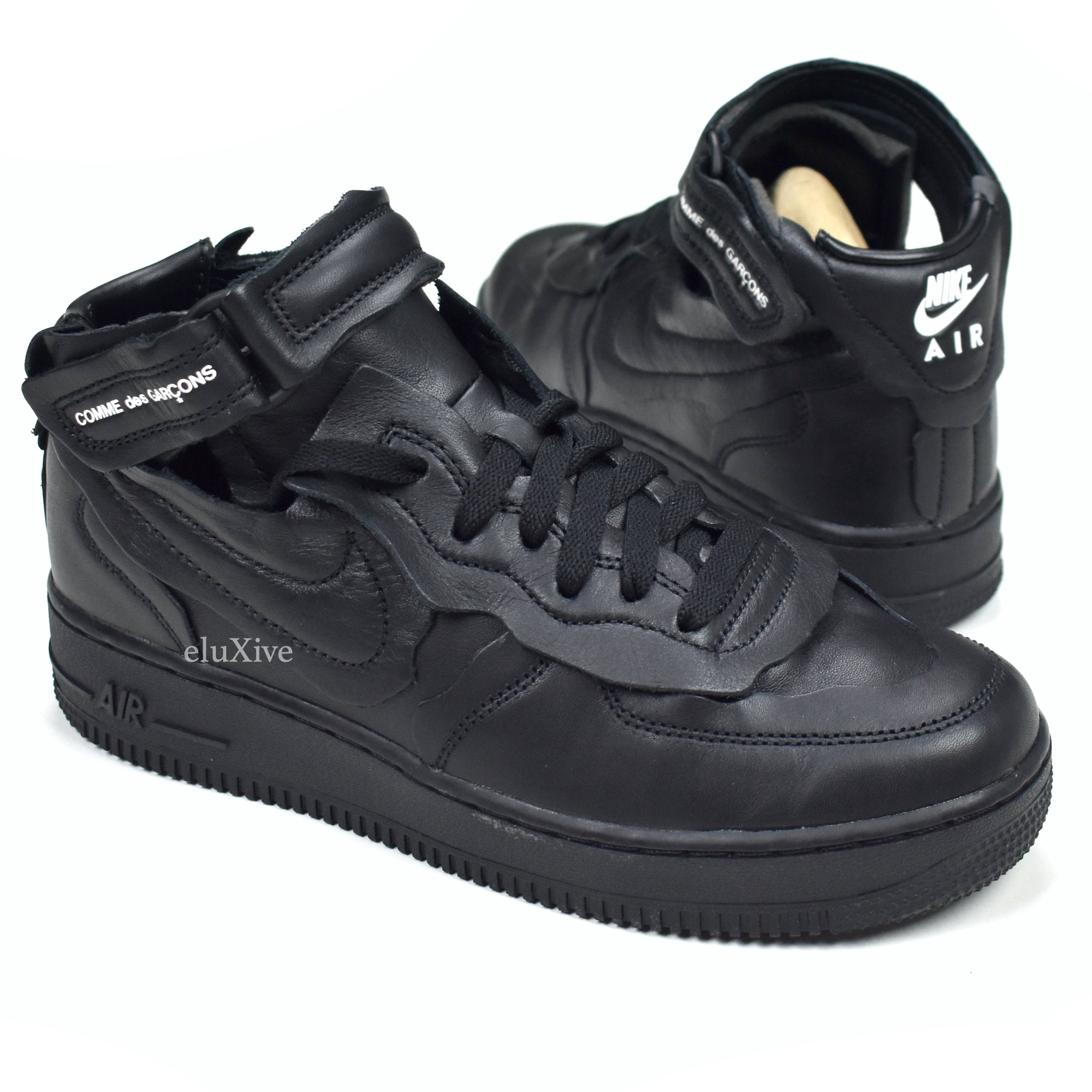 Comme des Garcons x Nike - Men's Air Force 1 Mid CDG (Black) – eluXive