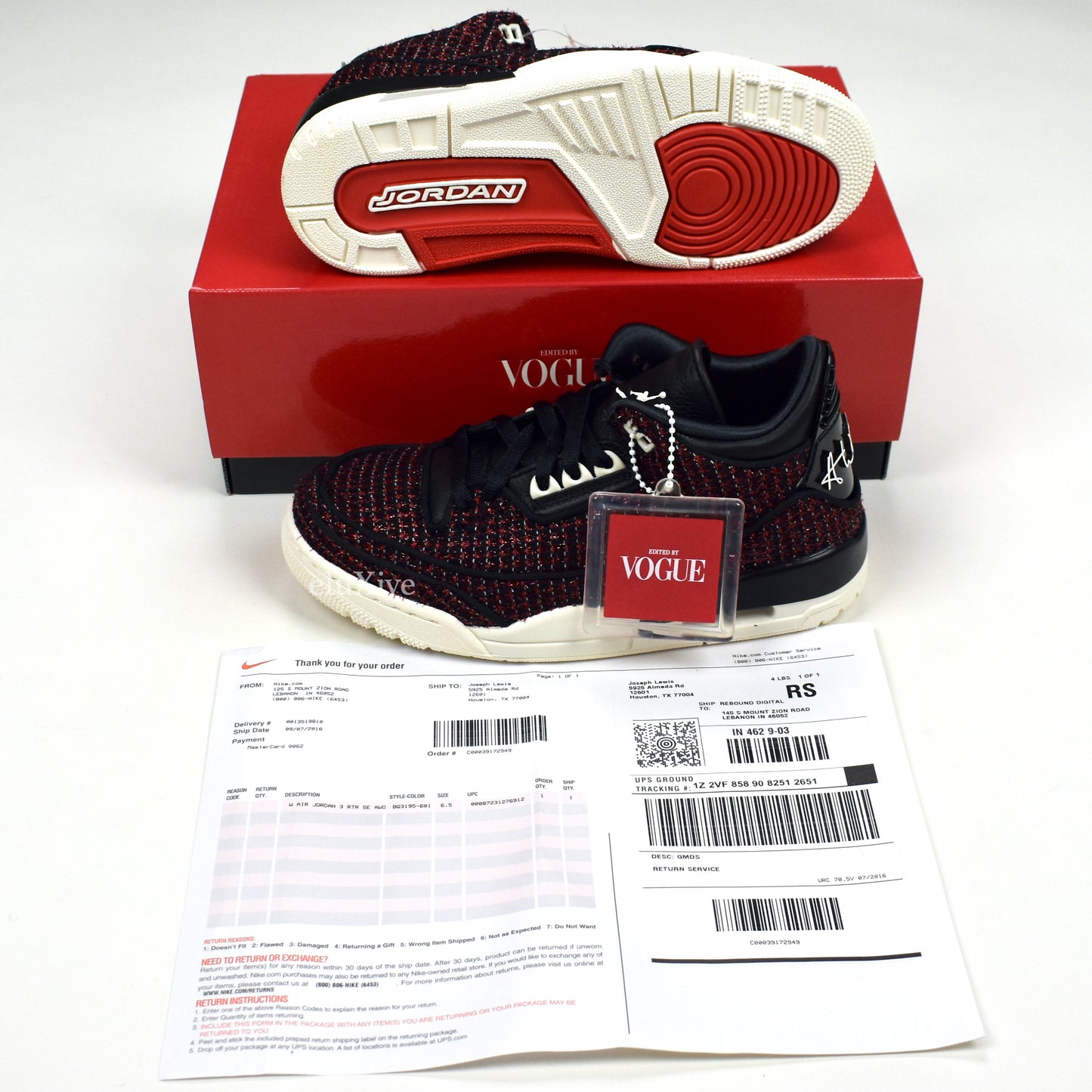 Nike x Vogue - Air Jordan 3 RTR SE AWOK NRG (Red)