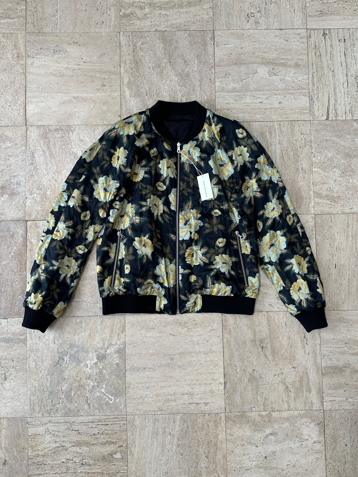 Dries Van Noten - Quilted Floral Print Reversible Bomber Jacket