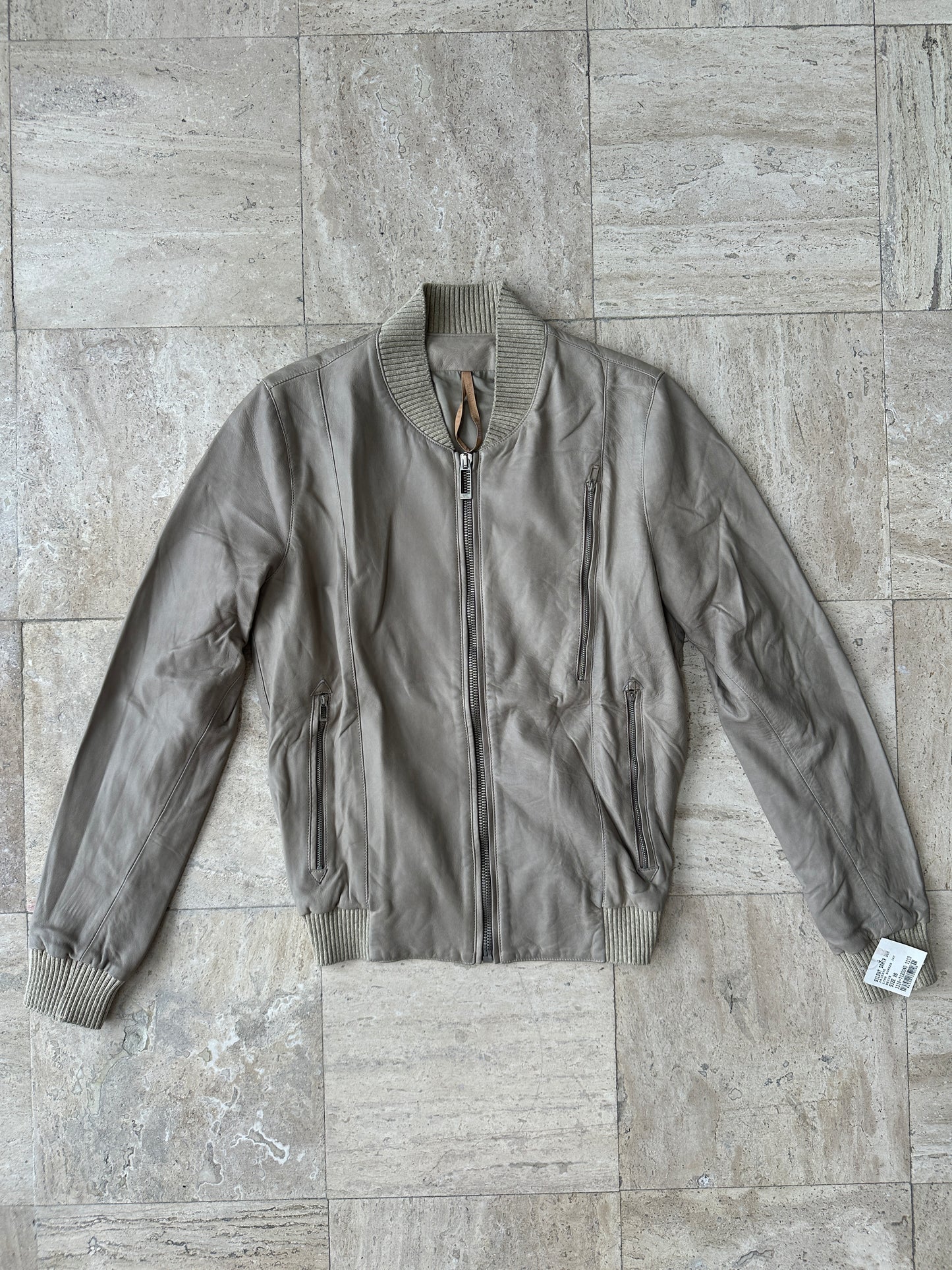 Damir Doma - Tan Lambskin Leather Bomber Jacket