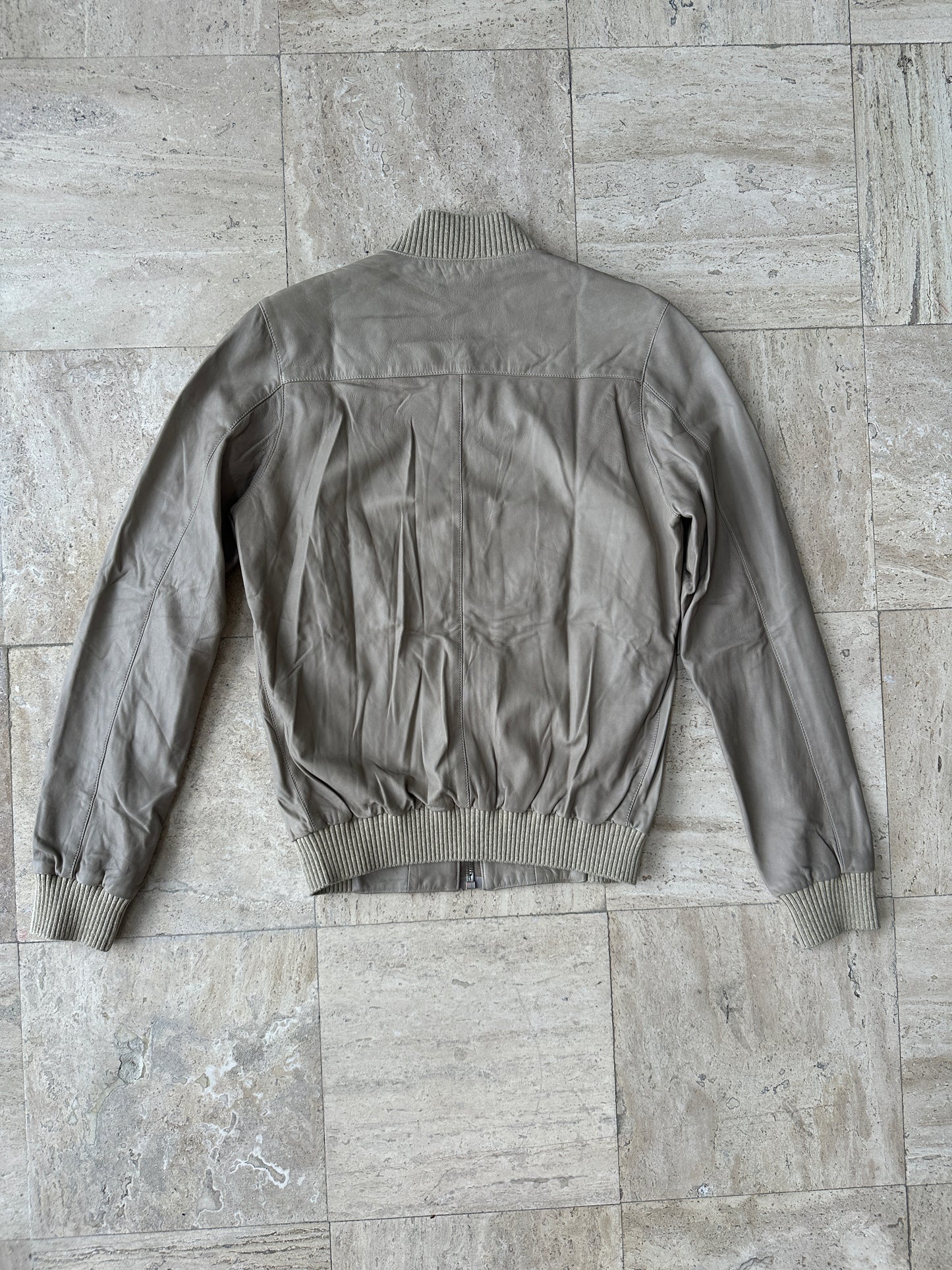 Damir Doma - Tan Lambskin Leather Bomber Jacket