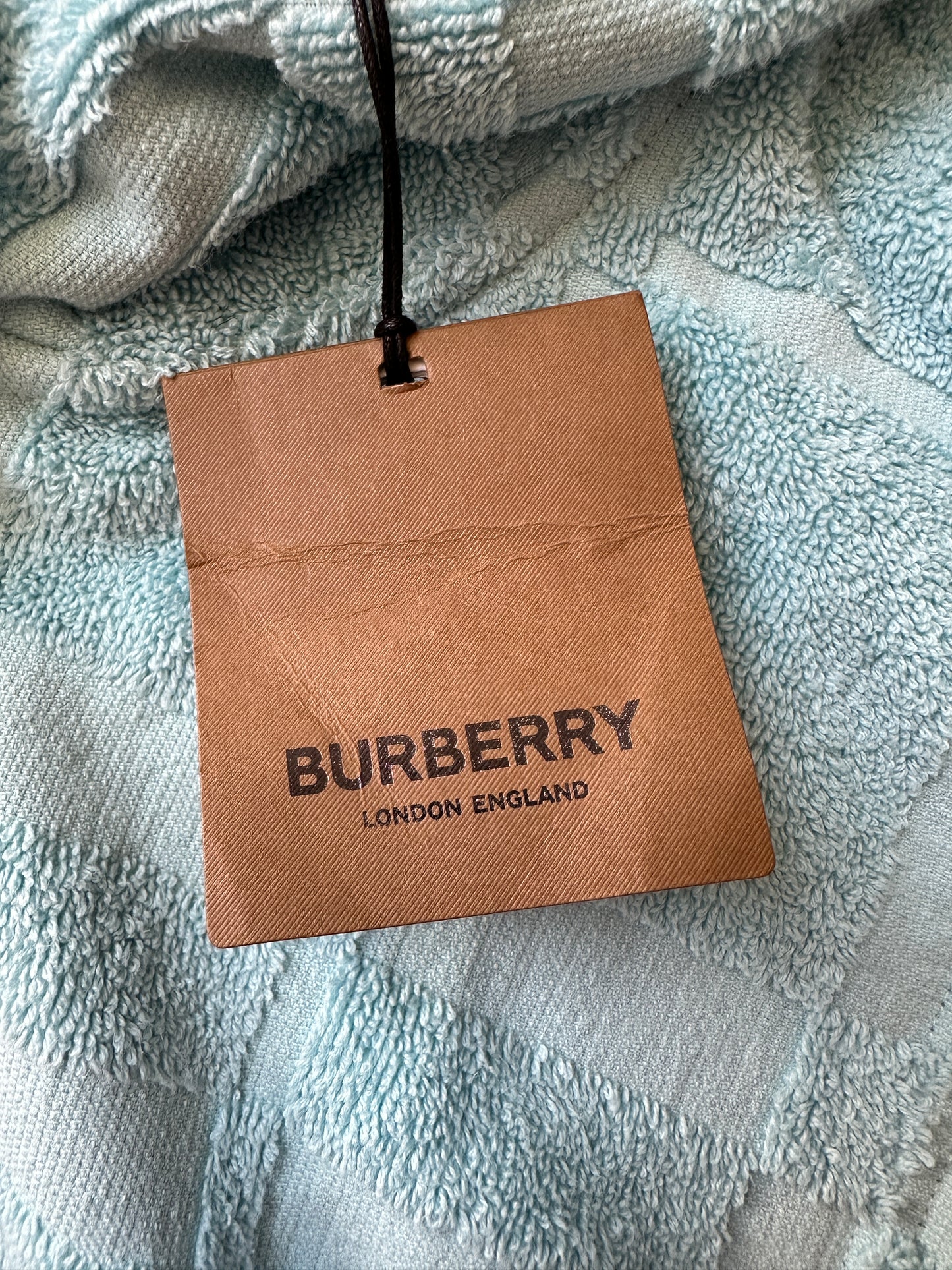 Burberry - Blue Mega Check Terry Hoodie Vest