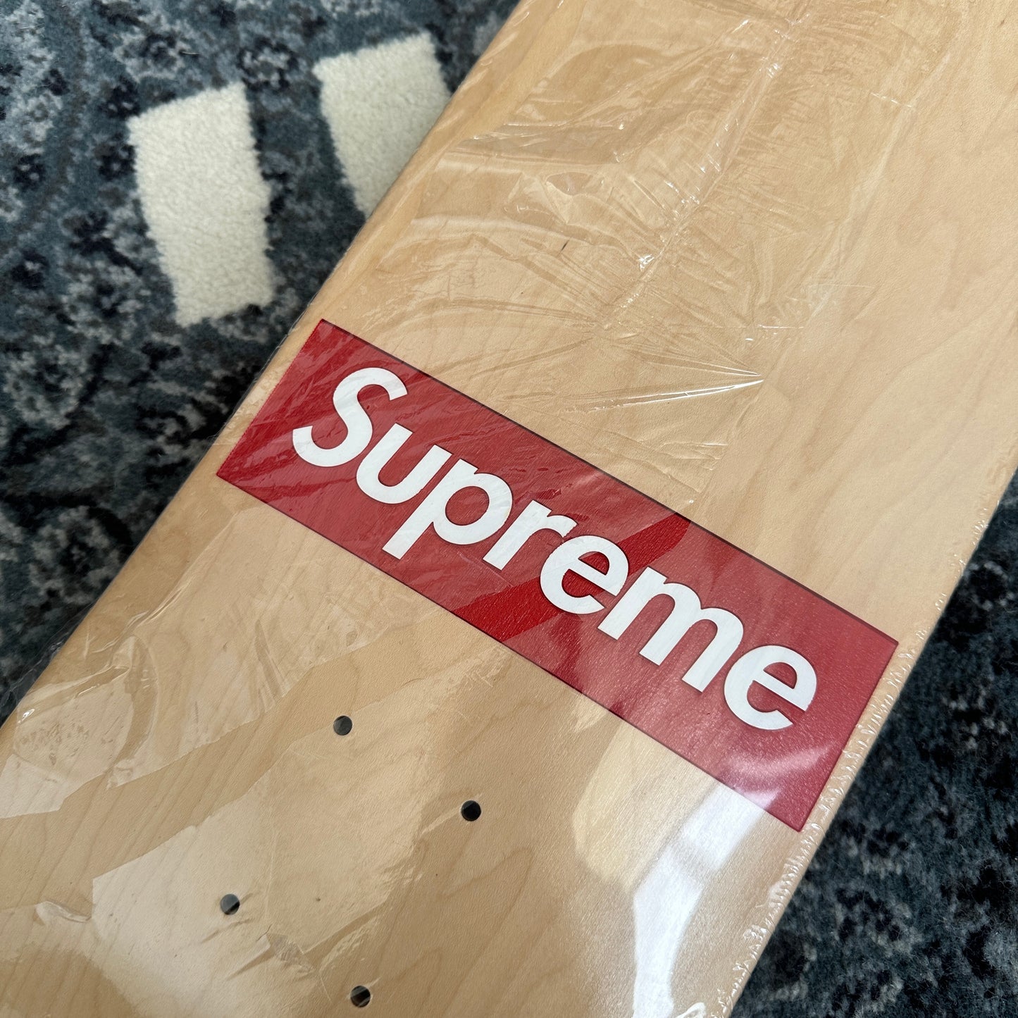 Supreme - Routed Box Logo Skateboard Deck (Natural)