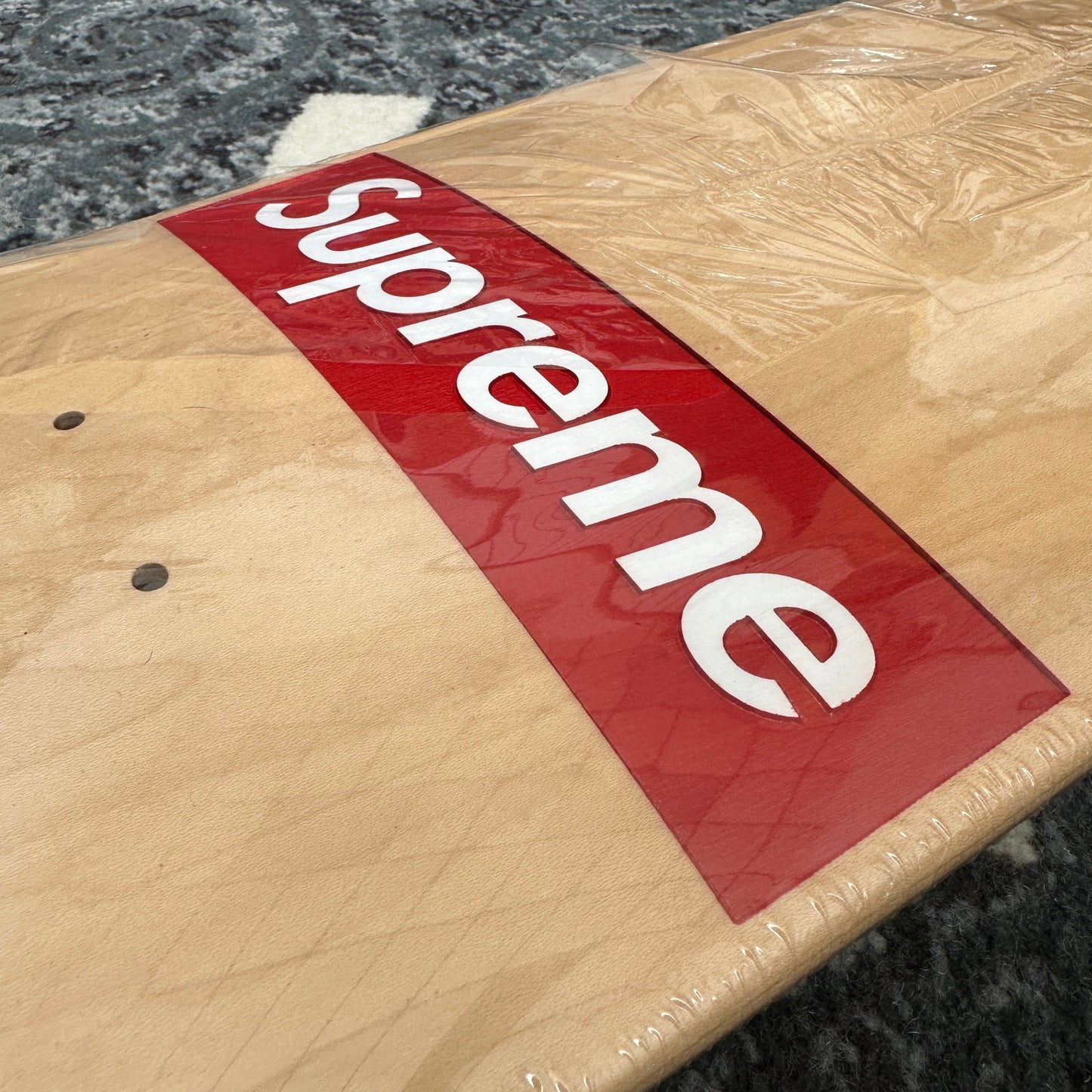 Supreme - Routed Box Logo Skateboard Deck (Natural)