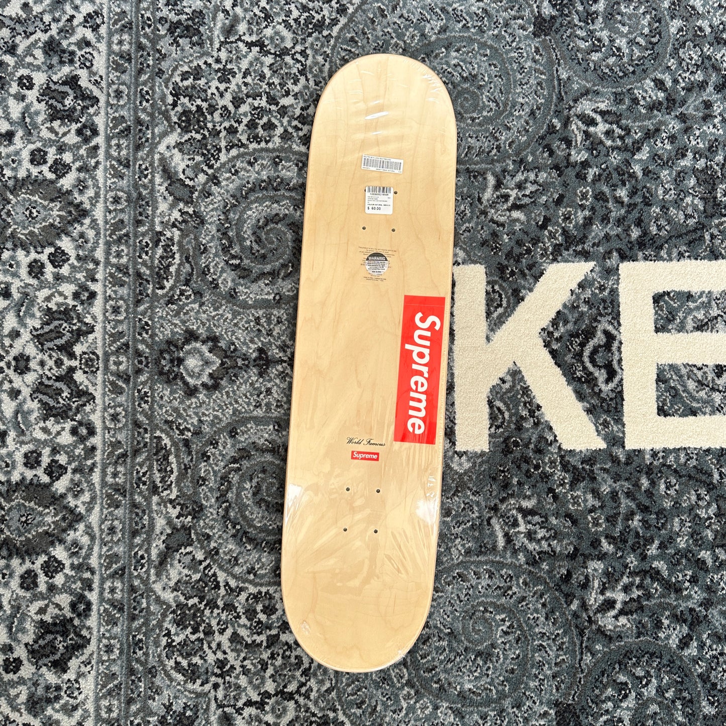 Supreme - Routed Box Logo Skateboard Deck (Natural)