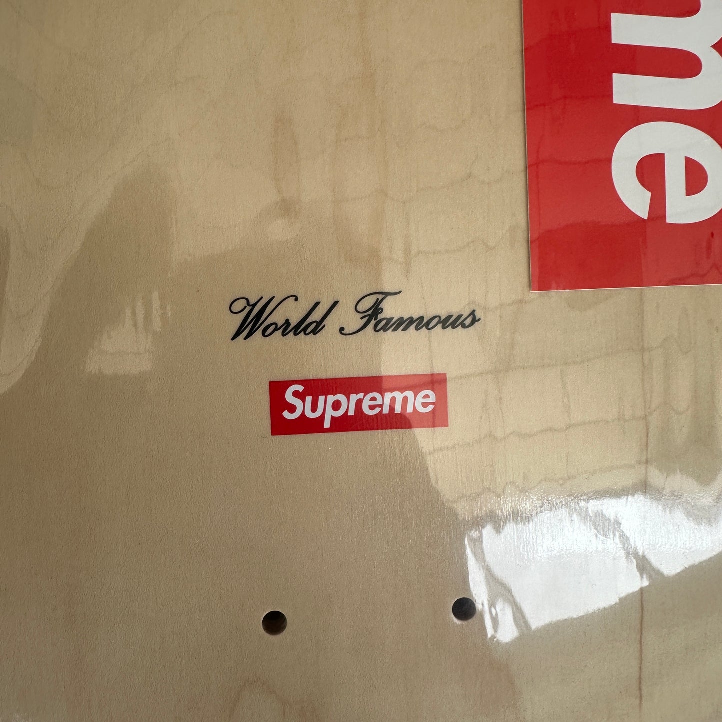 Supreme - Routed Box Logo Skateboard Deck (Natural)