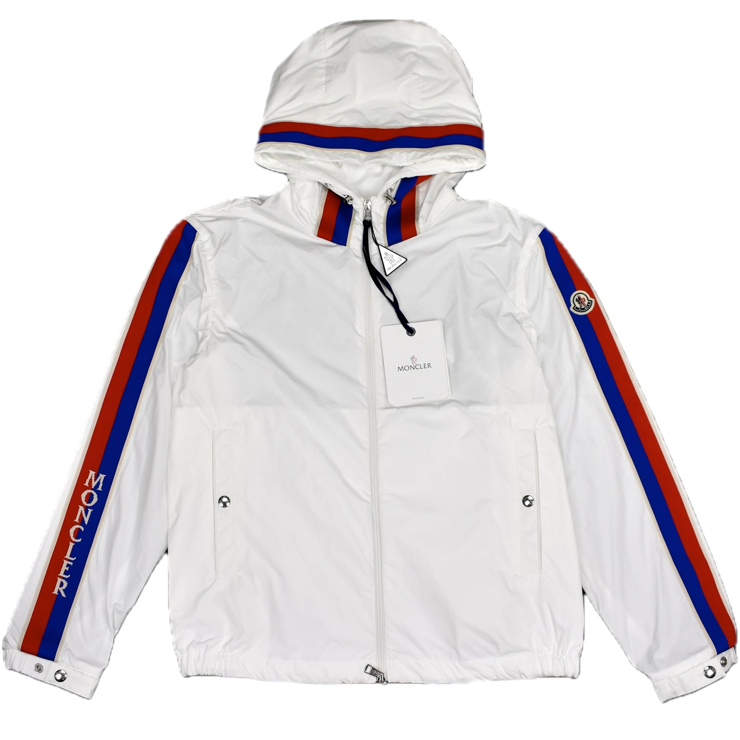 Moncler - White Logo Stripe Rukbat Jacket