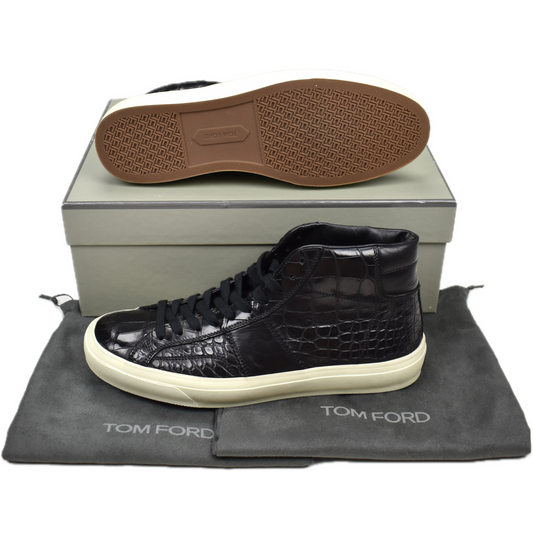 Tom Ford - Black Exotic Alligator Cambridge Sneakers