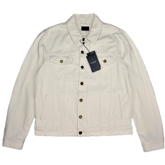 Saint Laurent - Cream White Denim Trucker Jacket