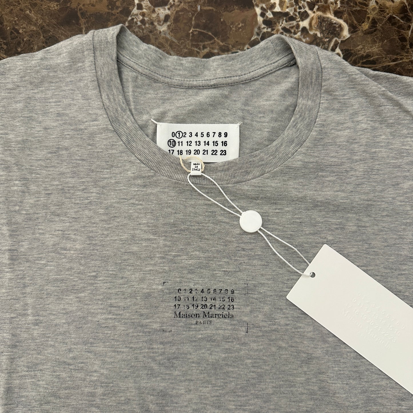 Maison Margiela - Gray Numeric Logo T-Shirt