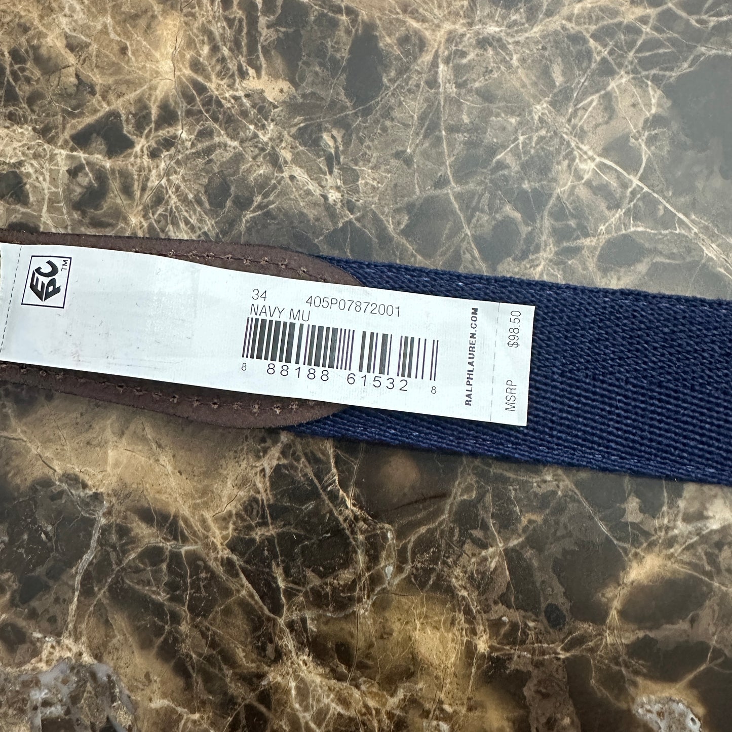 Polo Ralph Lauren - Polo Bear Woven Fabric & Leather Belt