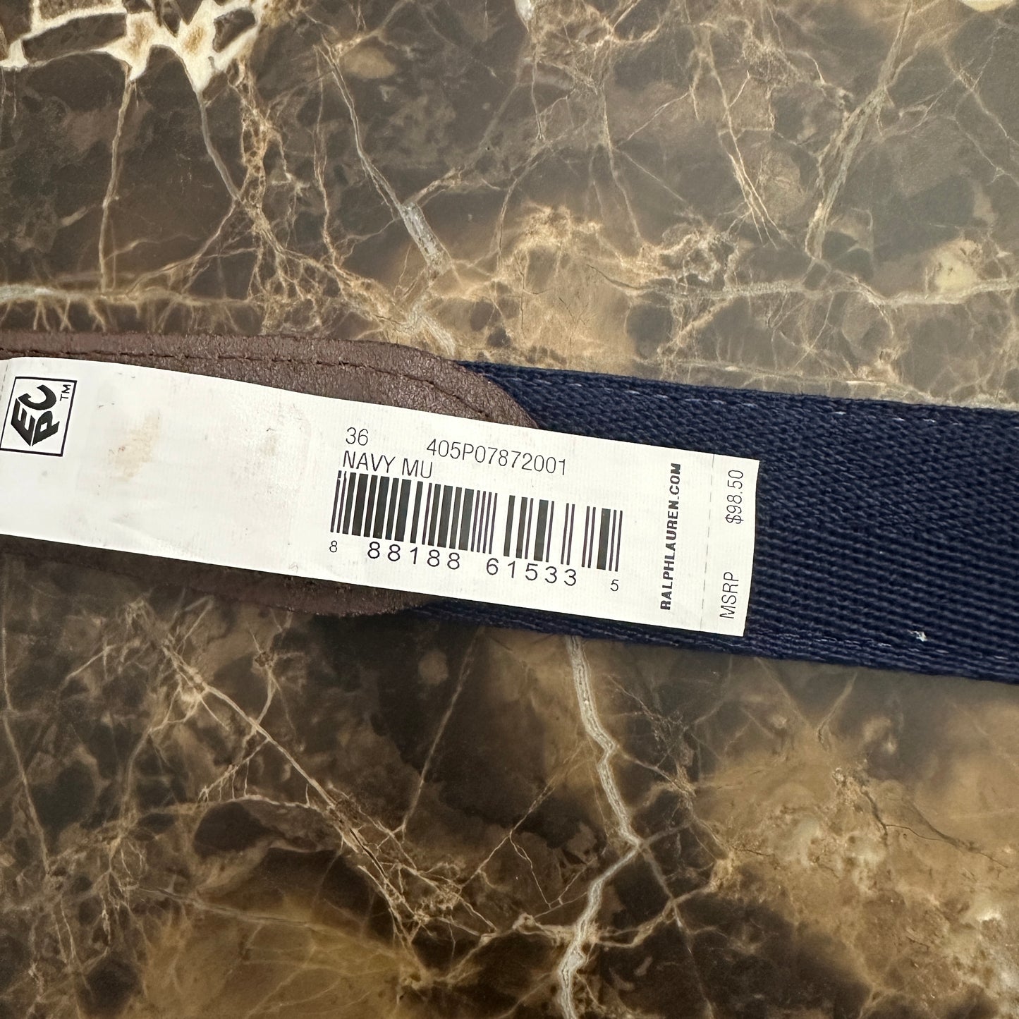 Polo Ralph Lauren - Polo Bear Woven Fabric & Leather Belt