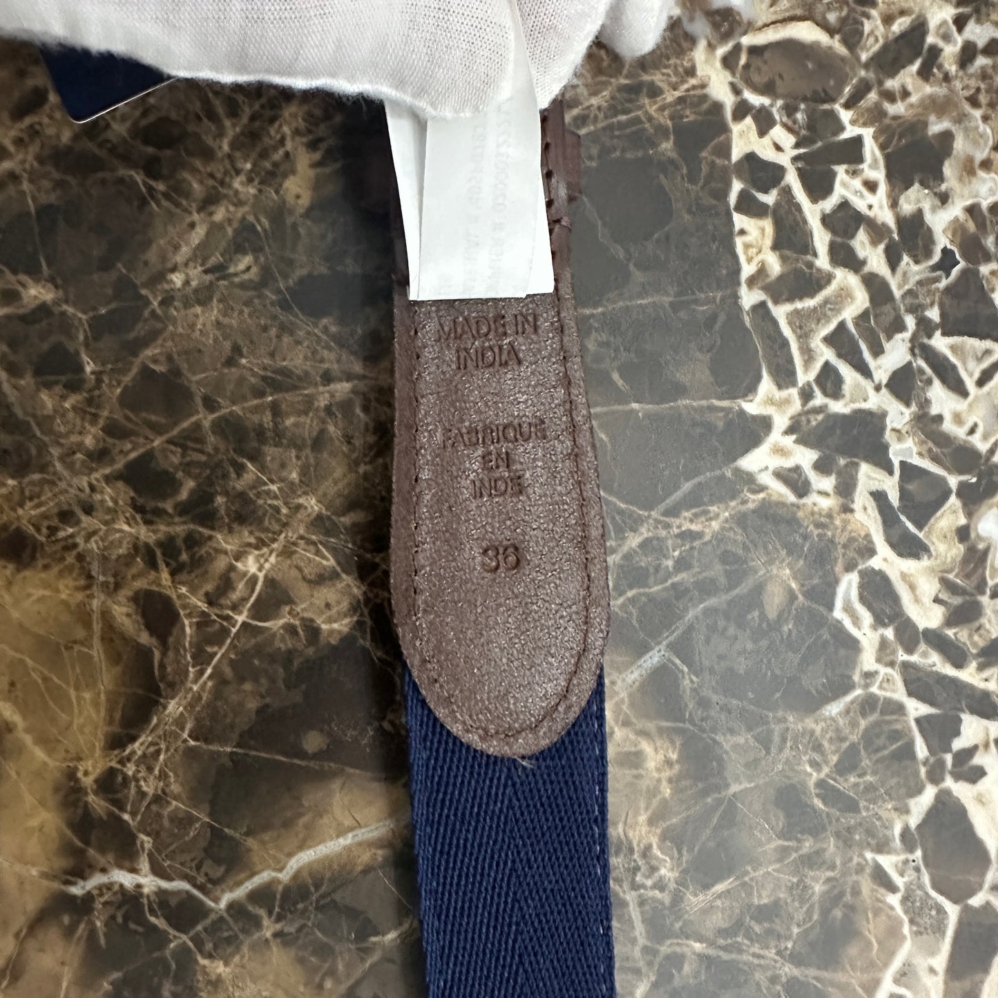 Polo Ralph Lauren - Polo Bear Woven Fabric & Leather Belt