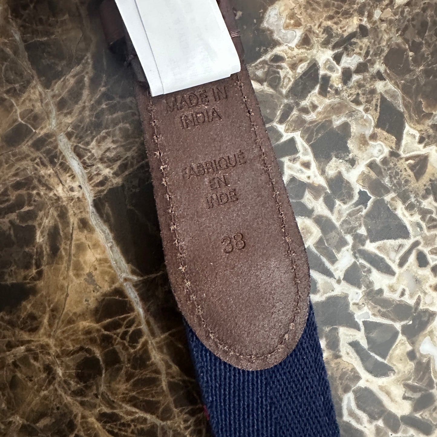 Polo Ralph Lauren - Polo Bear Woven Fabric & Leather Belt