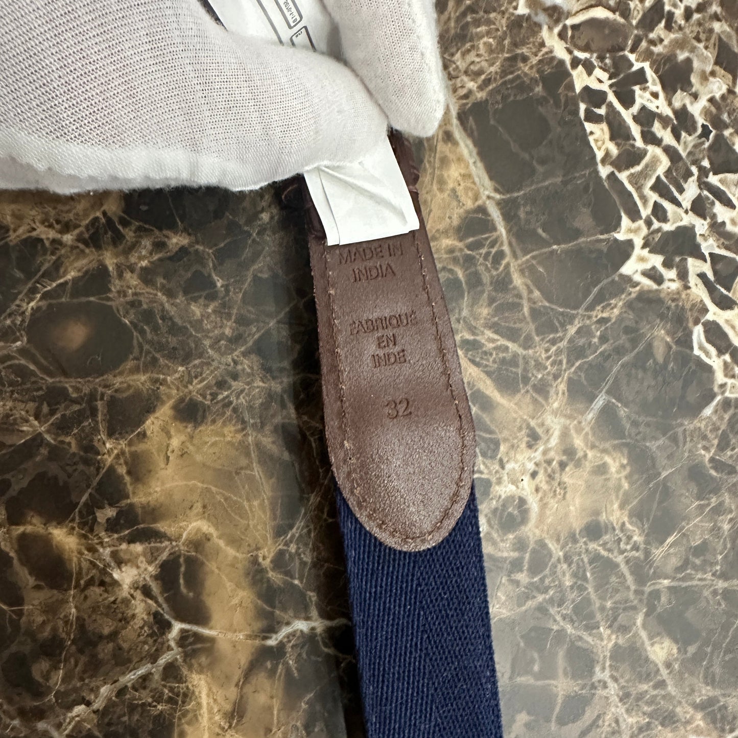 Polo Ralph Lauren - Polo Bear Woven Fabric & Leather Belt